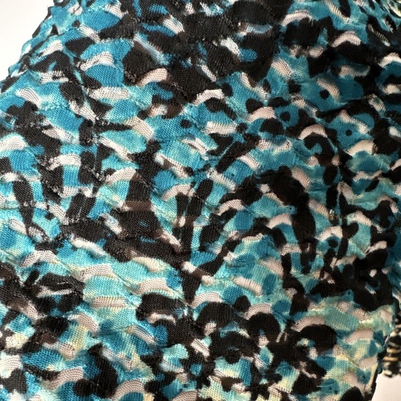 Chicos size 1 M Open Front Drape Cardigan Floral Textured - Picture 6 of 6